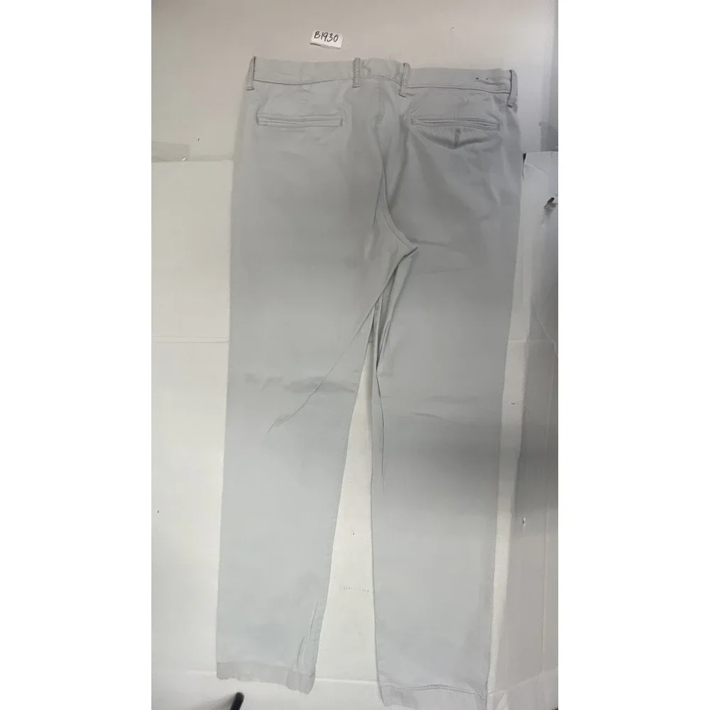 J.Crew Stretch Chino Pants Mens 32x34‎ Light Gray Slim Straight Re-Imagined